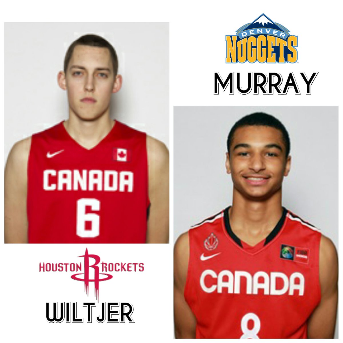 AlumniHoopsCan's tweet photo. Canadian basketball continues to make headlines. Congrats to #Wiltjer & #Murray #NBA https://t.co/xtCfmwlvUF