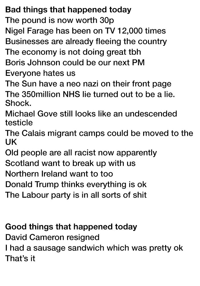 TechnicallyRon's tweet image. The bad things that happened today VS the good things that happened today