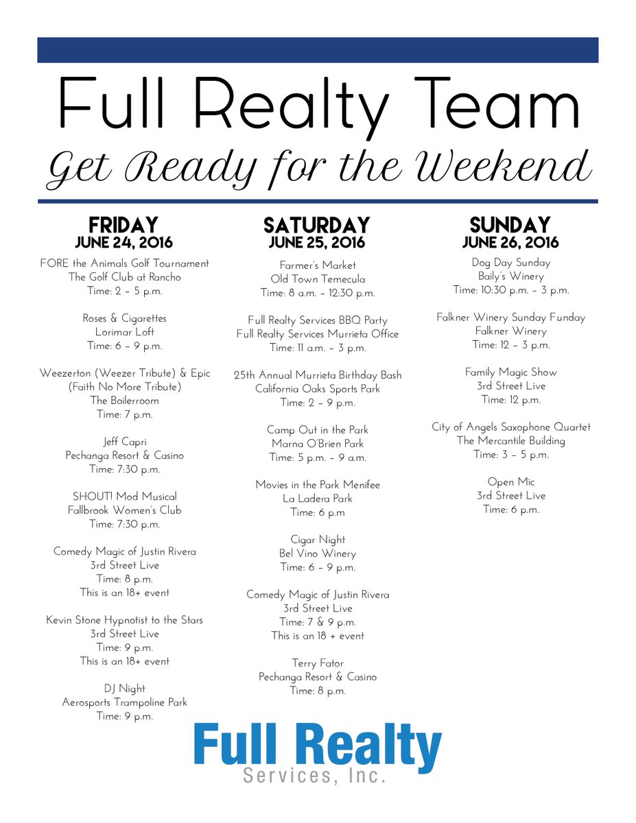 FullRealtyInc's tweet photo. #FRSFamily #FullRealtyServices #Murrieta #MurrietaEvents #MurrietaCommunity #TemeculaEvents #Temecula https://t.co/BrBnWW0D5Y