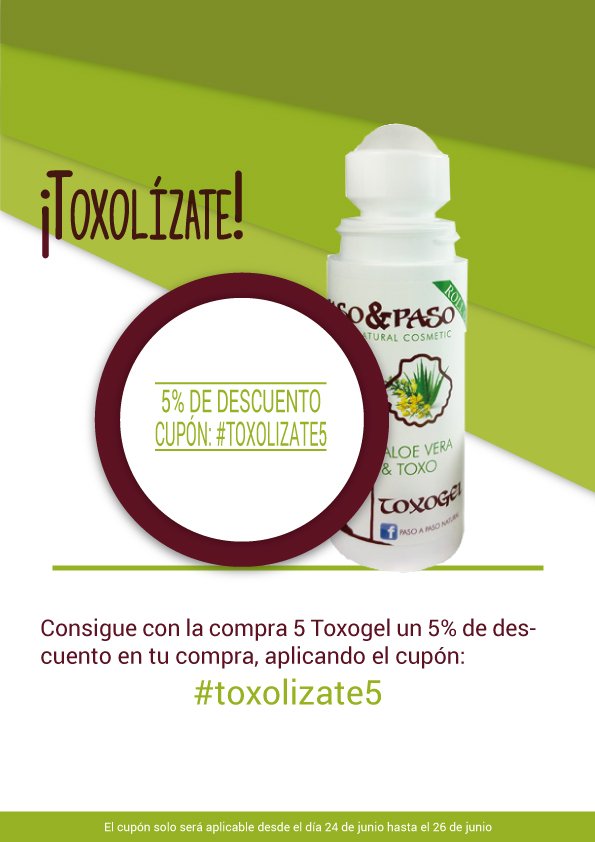 pasoapasotoxo's tweet photo. ¡Atención, atención, estamos de promoción! 5% de descuento con el cupón #toxolizate5 https://t.co/47aTNDfcTr https://t.co/QKFNLAE9N0