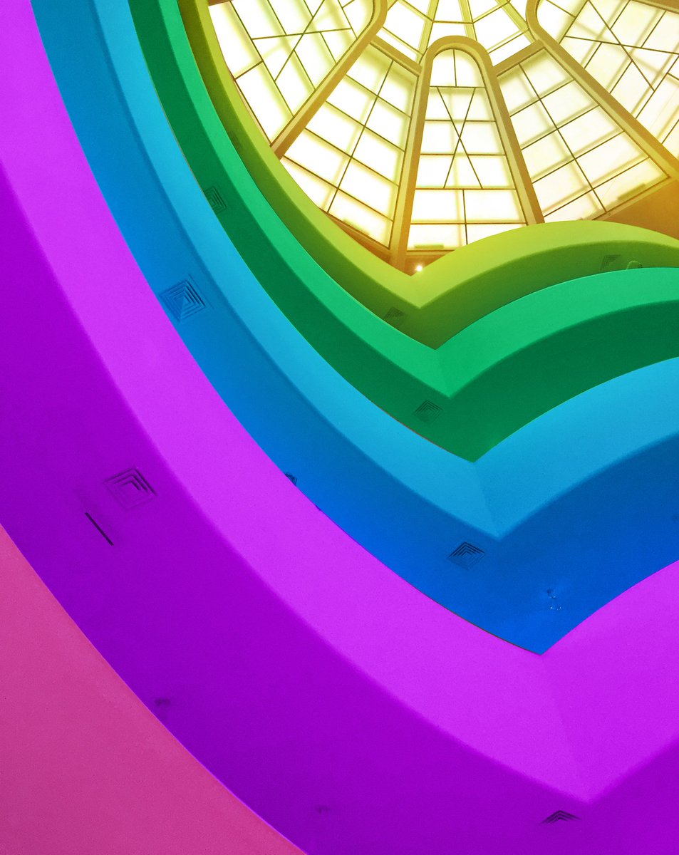 Guggenheim's tweet photo. Happy #FrankLloydWrightFridays! In honor of Pride Month enjoy Ramzy Masri's image of our iconic rotunda. https://t.co/LUgeq1GFzT