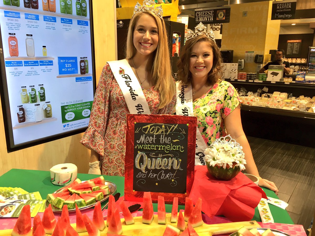 WatermelonBoard's tweet photo. Meet watermelons Queen today at @LongosMarkets MLS 12-2:30pm/Imperial Plaza 3:30-6pm #60yearsfresh #watermelonrules https://t.co/msZ2Qw7aD7