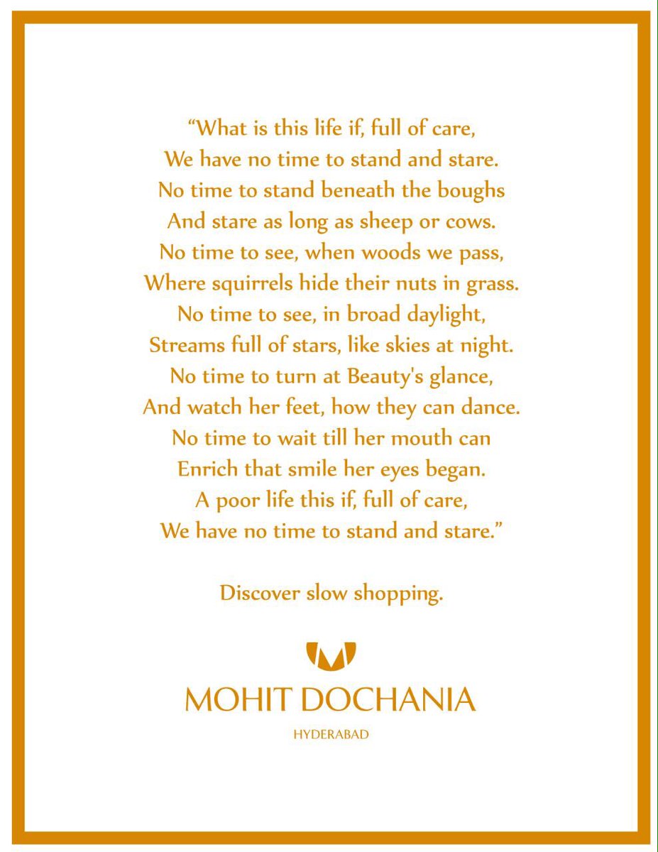 mohitdochania's tweet photo. Experience slow shopping !  

#MDcouture
#MDhaveli
#discoverslowshopping
#standandstare
#eternalexperience https://t.co/jtvhLUBBIp