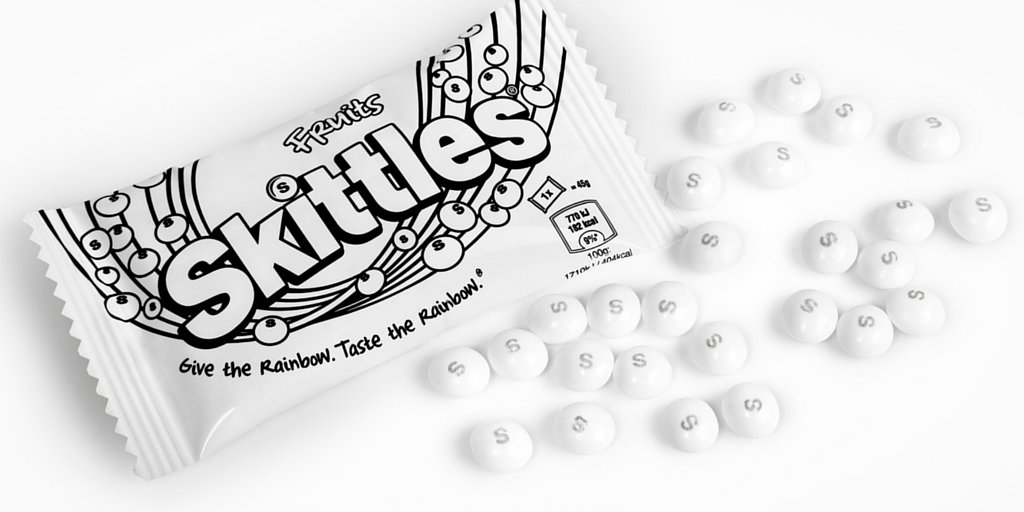 Skittles goes monotone in support of #PrideInLondon goo.gl/baeWL7