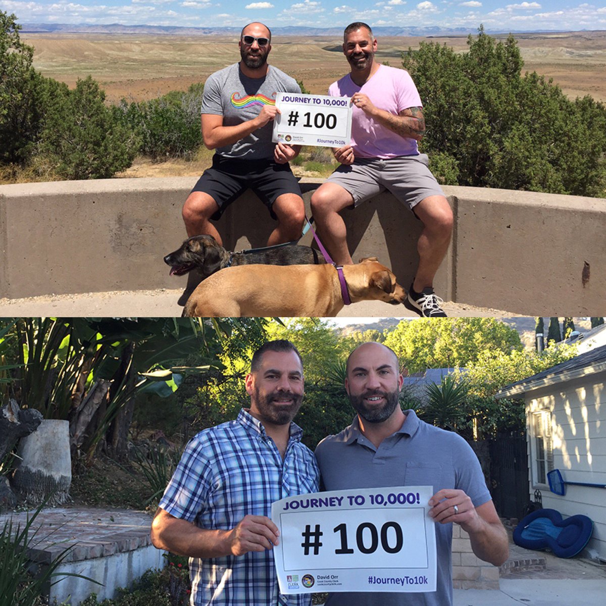 All the best to Brad &amp; Luke - the 100th same-sex couple to get a marriage license on the #JourneyTo10k! #LoveIsLove