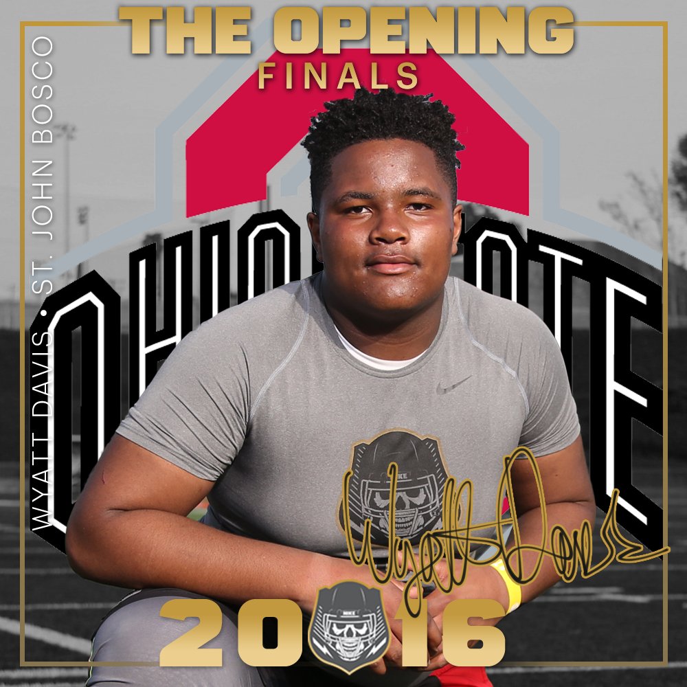 ALL22 (@theopening) on Twitter photo Congrats to #TheOpening OL Wyatt Davis (<a href="/wyattdavis53/">Wyatt Davis</a>) on his commitment to <a href="/OhioStateFB/">Ohio State Football</a>! #Buckeyes #GOTOPEN Congrats to #TheOpening OL Wyatt Davis (<a href="/wyattdavis53/">Wyatt Davis</a>) on his commitment to <a href="/OhioStateFB/">Ohio State Football</a>! #Buckeyes #GOTOPEN