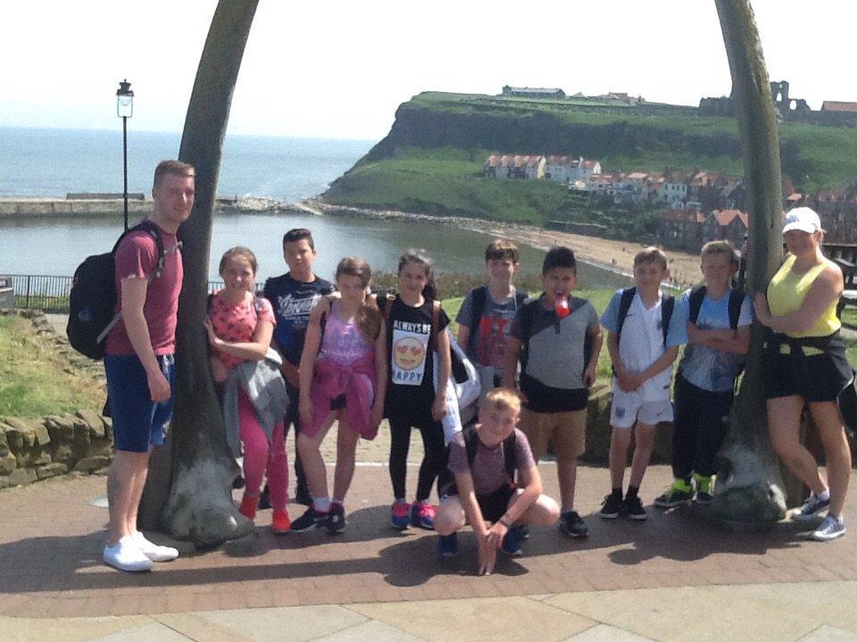 HCPSHawks's tweet photo. Whitby whale jaw bone! So.....why is there a whale jaw bone in Whitby?? https://t.co/EEDvt6Ix0S