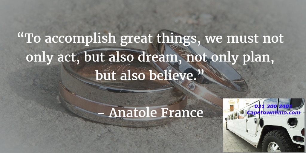 "Dream, Plan, Believe" We will start your #wedding in our sleek #limousines