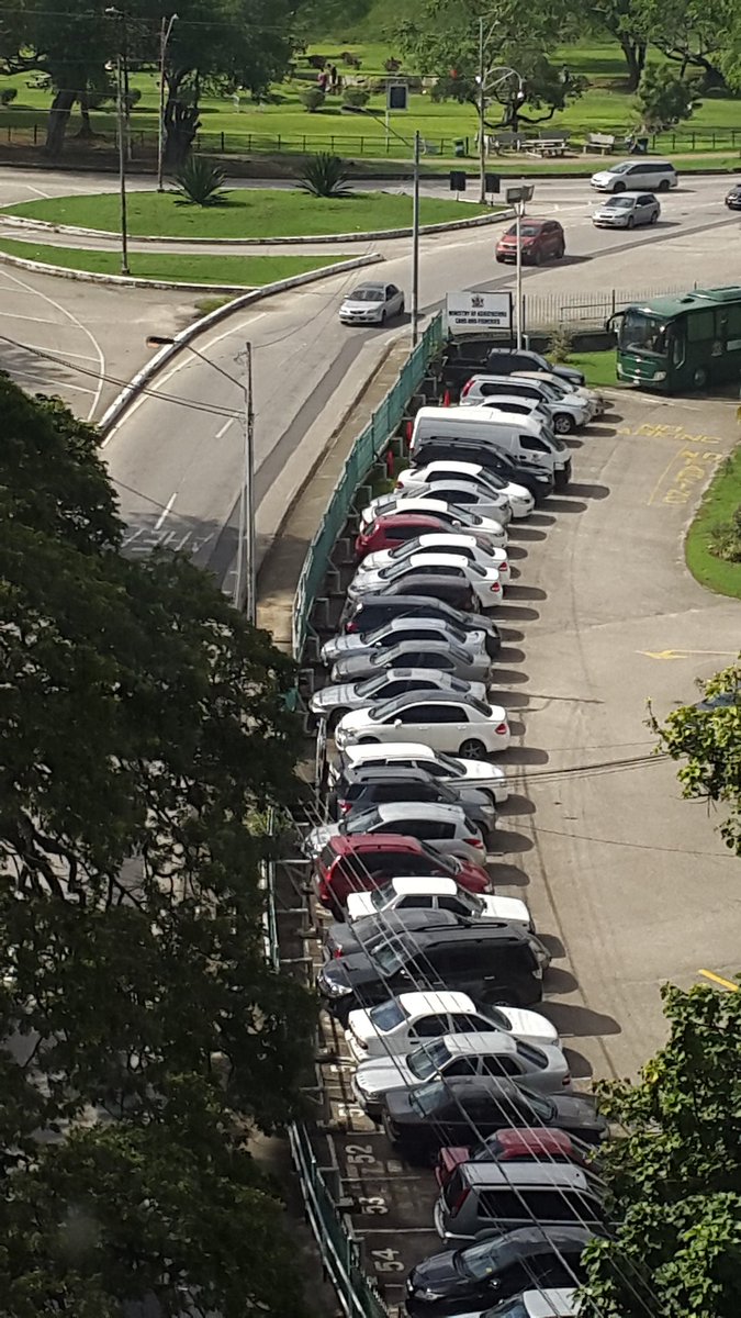 The Roundabout around the Queens Park Savanah as seen from my Room at the Kapok Hotel in Trinidad!