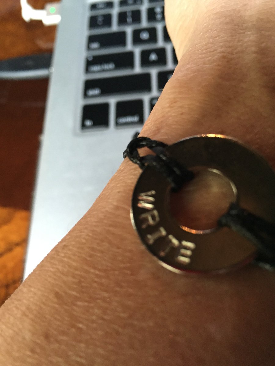 stacymrobinson's tweet photo. Thanks @BookSparks for my @myintent bracelet. Chose #Write for daily inspiration. #Whatsyourword #myintentproject https://t.co/6KaG6nD48V