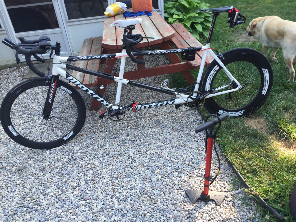rvanpraet's tweet photo. Super thnkful4 my @3SIXTY5c wheels.  Even tuff enuff 4a tandem!! #love2ride @psychosydtri @MultiSportCan @colin_mce https://t.co/Tm6SgJdBzE