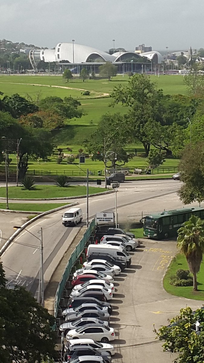 The NAPA Theater in Port of Spain Trinidad from my Room at the Kapok Hotel!
