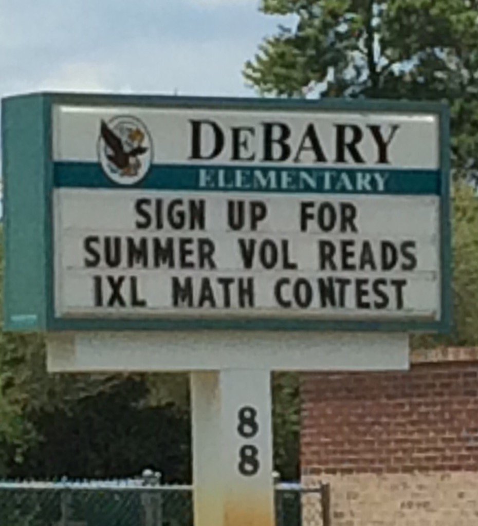 DLRybinski's tweet photo. Lets see more like this! Thanks @DebaryElem @AMF54321 for promoting summer literacy and math #volusiareads @tmchiepp https://t.co/gbKCe6l3n4