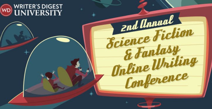 WritersDigest's tweet photo. THIS WEEKEND: WD’s Sci-Fi &amp; Fantasy Online Conference - https://t.co/ytWasKi75j  #StayInYourPJs https://t.co/uhSWYuA3Cb