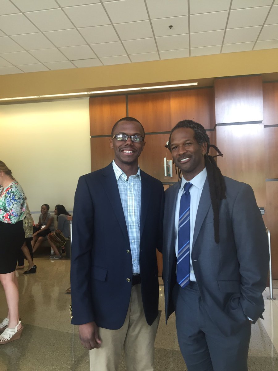 Dr. Carl Hart (<a href="/drcarlhart/">Carl Hart</a>) with two of our Roadmap Scholars/Neuroscience PhD students, Leland and Lillian