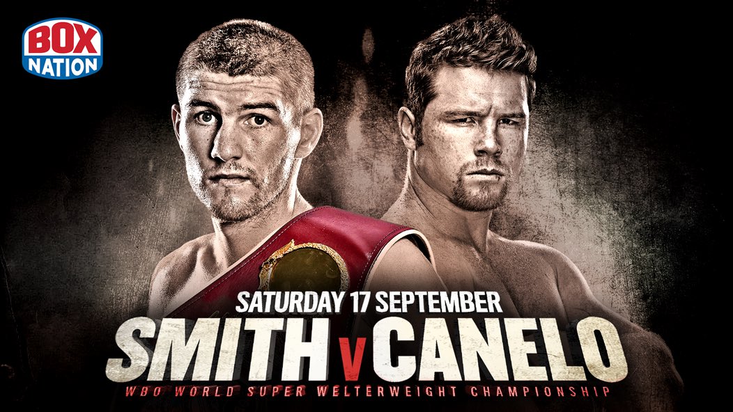 FrankWarren's tweet photo. NEW FIGHT! @LiamBeefySmith to defend WBO crown vs. @Canelo in America on September 17 #SmithCanelo https://t.co/ake5a1XIJu