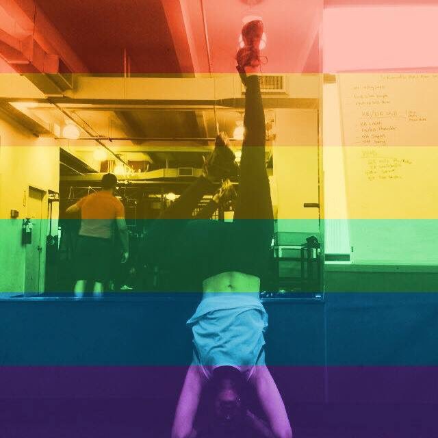 ideabox_yo's tweet photo. #Rainbows #Headstand #PrideWeek https://t.co/QhfB2xqLee