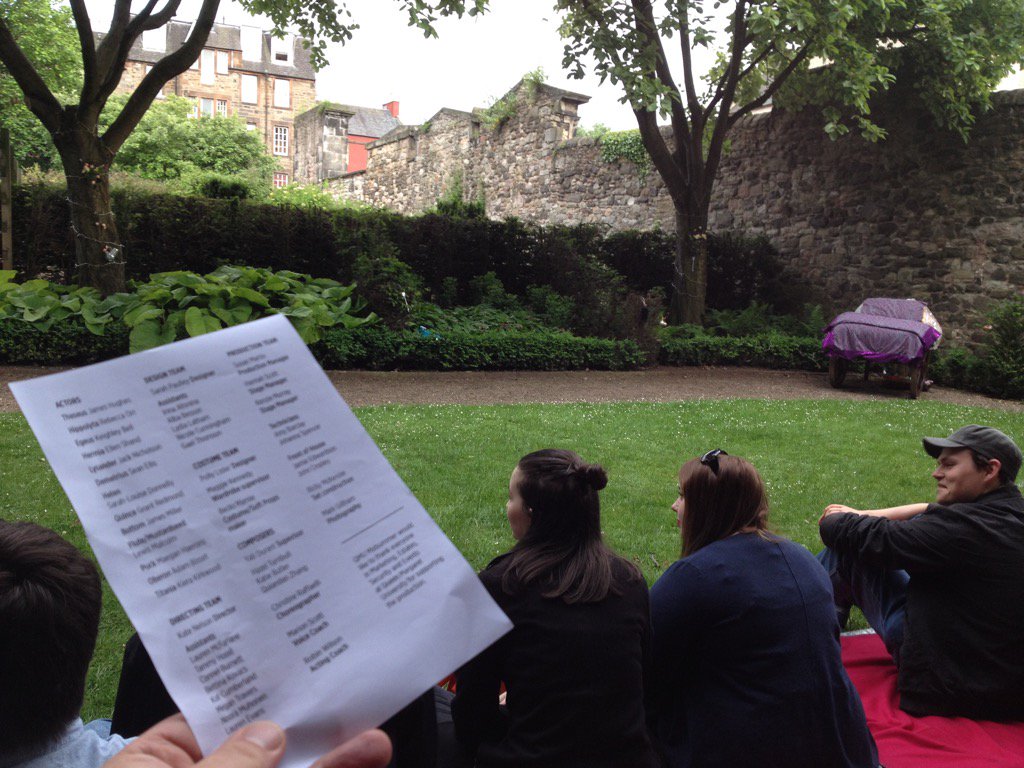 AllEdinTheatre's tweet image. Now for some Midsummer Night's Dreaming from QMU in Dunbar's Close Garden.