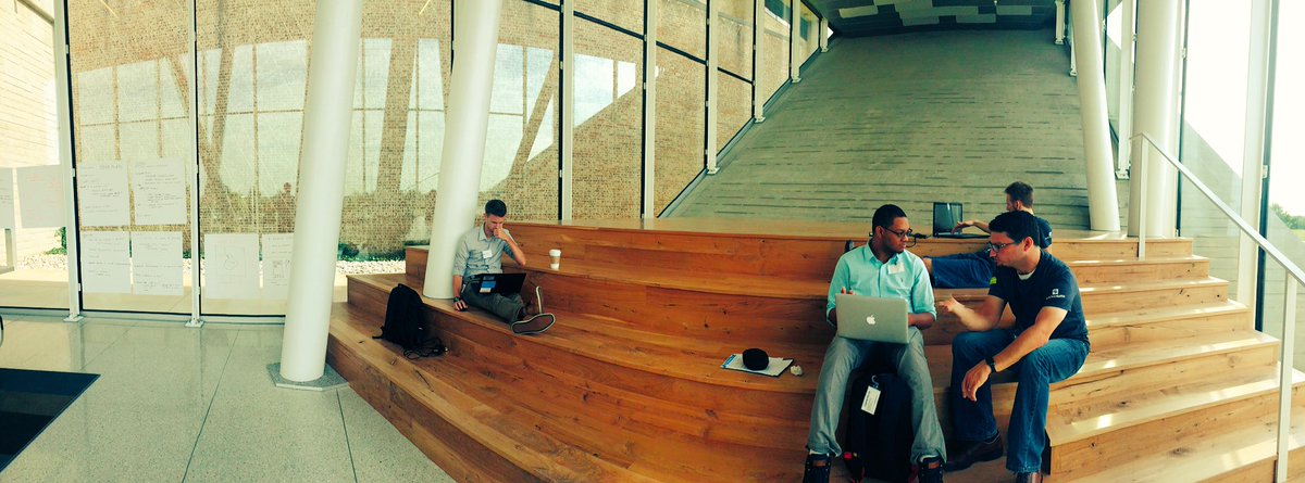citybim's tweet photo. Team BAD was hacking goodness this morning in the way cool B&amp;V Rodman Innovation Pavilion #BVHack https://t.co/NV78bgPl3D