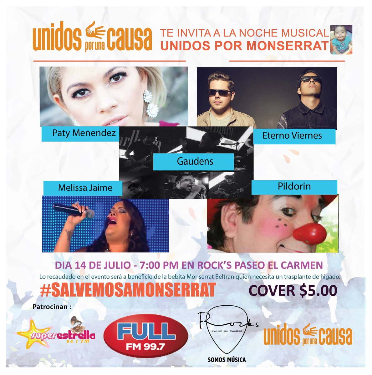 #UnidosporUnaCausa 

#SalvemosaMonserrat este 14 de julio  7pm en <a href="/Rocksbarsv_/">rocksbarsv_</a> Cover $5