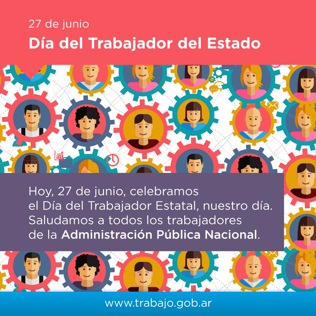 SecTrabajoAR's tweet photo. #Efemérides Hoy 27 de junio celebramos el Día del Trabajador Estatal https://t.co/hAxhCOQHRQ
