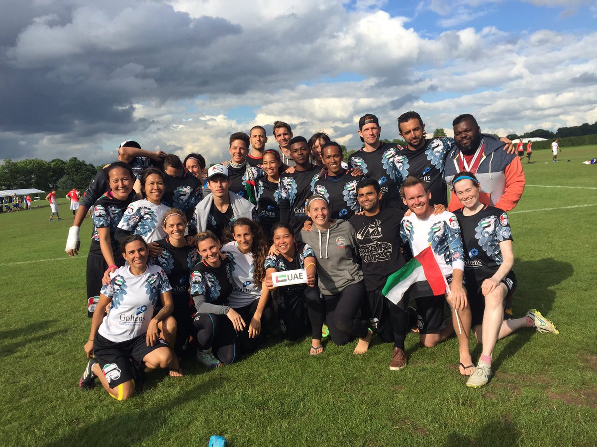 UAEUltimate's tweet photo. The UAE Mixed team finished #WUGC2016 in joint 17th place, 12 places above seed!!!!!! https://t.co/k0azqxc98L
