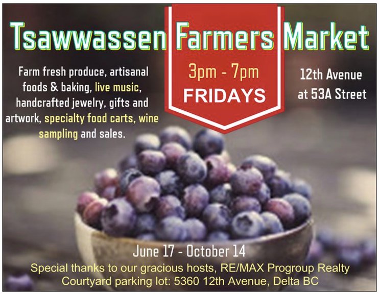 SunnyTsawwassen's tweet photo. #Tsawwassen Farmers Market today! Featuring fresh produce from @EarthwiseBC and @TFNFarmSchool! #SunnyTsawwassen https://t.co/50Hp1QoSuB
