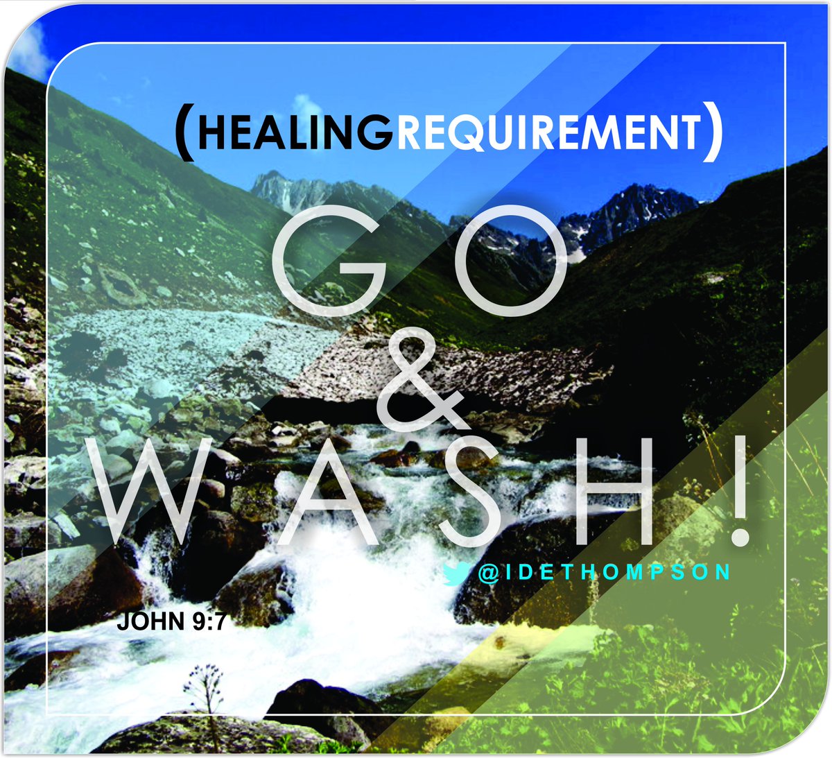 Fathersheartme's tweet photo. Your HEALING comes by going forth! Go &amp; wash! #word4life @RCCGworldwide  @thompsontweets https://t.co/CElykKmXCB