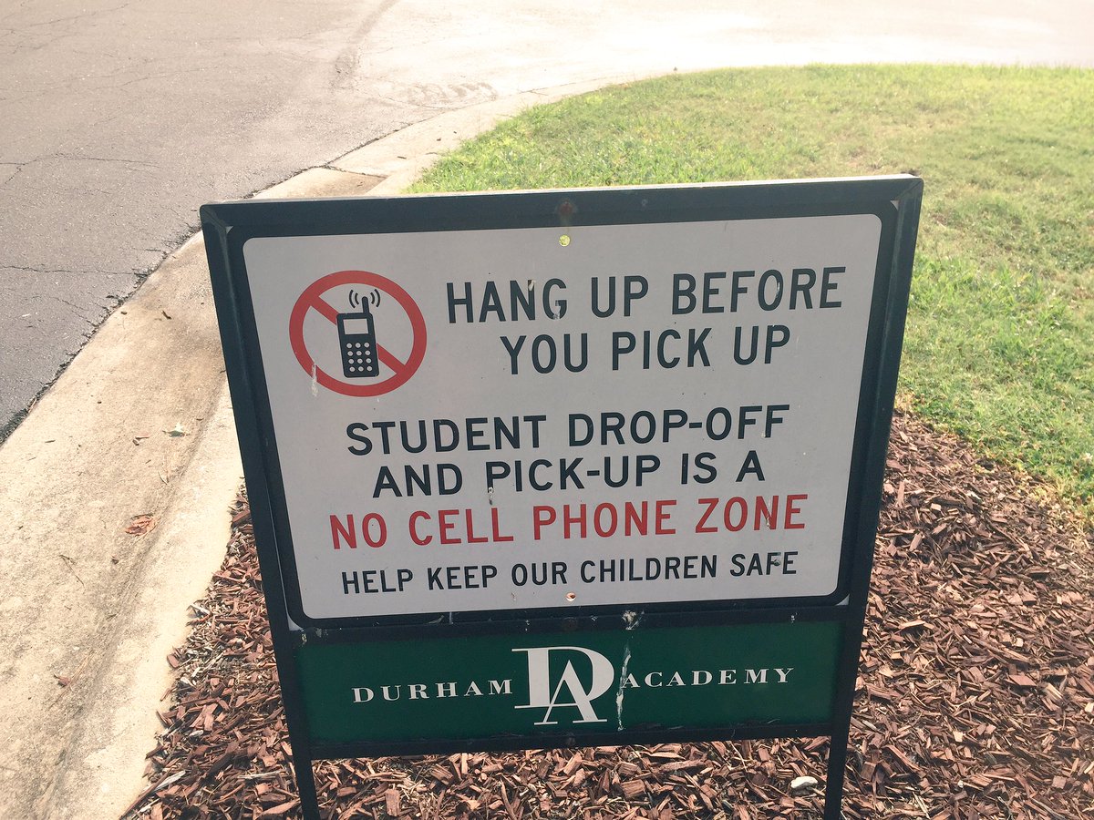SmithPrincipal's tweet photo. Saw this sign while dropping my daughter at camp @DurhamAcademy. Think we should order some for SMS? https://t.co/D0TQzx0eZq