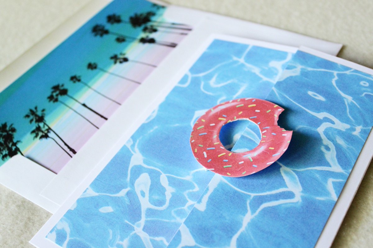 bytanja's tweet photo. New pool party invitations💕 If making 500 of these doesn't manifest me into a pool, I don't know what will https://t.co/OWOyM47txF