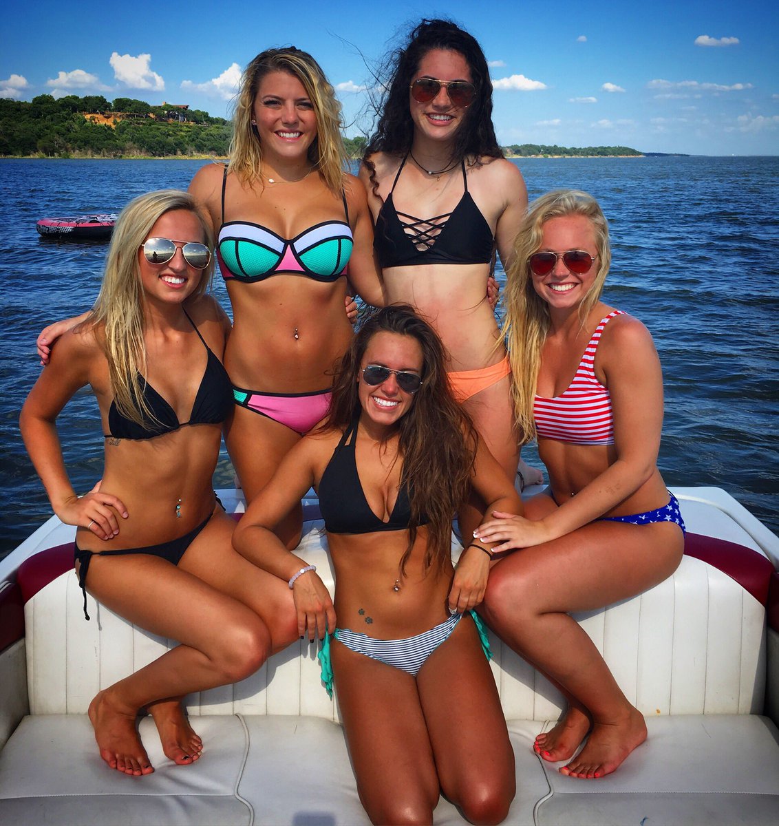 Party cove bikini, women watch guys cum