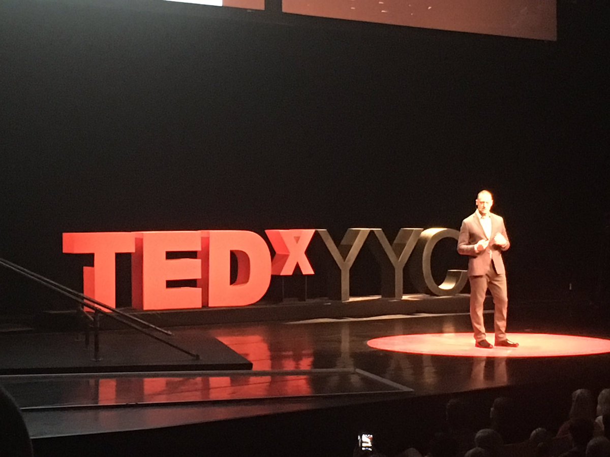 ElizabethAAllen's tweet photo. So excited to be here. How fitting that the 1st #TEDxYYC speaker is a @UCalgary grad! Thank you @LIGO &amp; Dr. Landry. https://t.co/DvnxTJFAhr