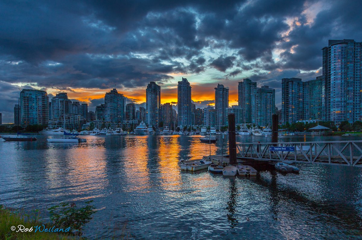 Shot from Spyglass dock in #Vancouver in the direction of #yaletown #downtownvancouver weiland.ca