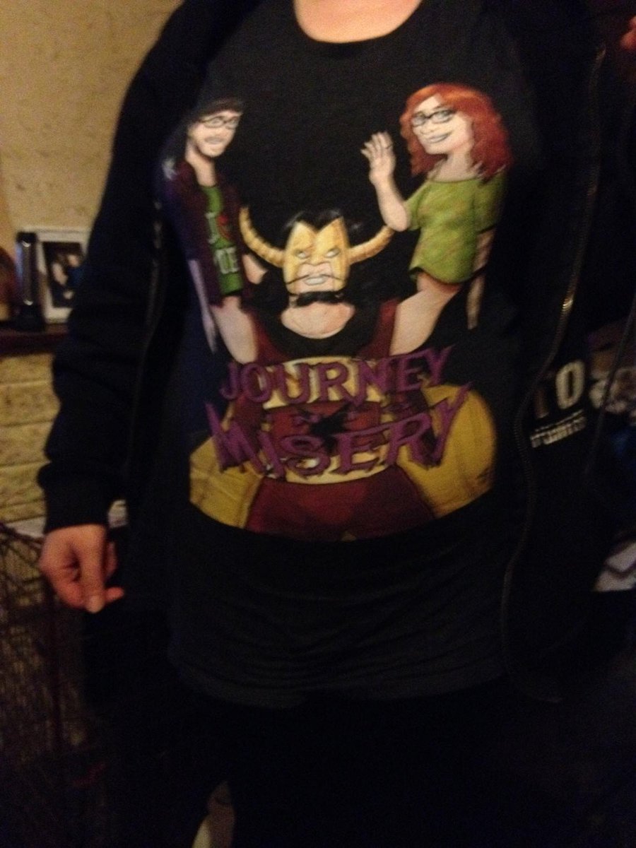 wolfenkin's tweet image. Wearing my new @JiMPodcast t-shirt while catching up with the episodes. 😎