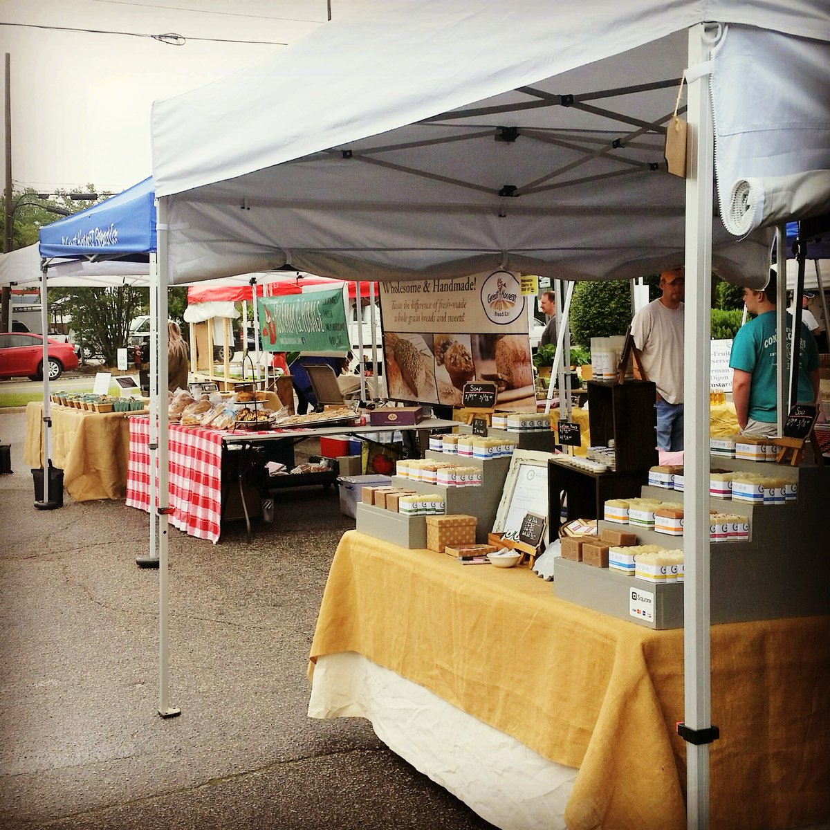 We are going to be at the Downtown Apex Farmer's Market tomorrow from 8:30 am to 12:30 pm. See you there! 😊