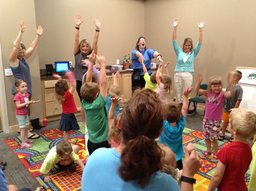 Music and Movement during preschool story time!