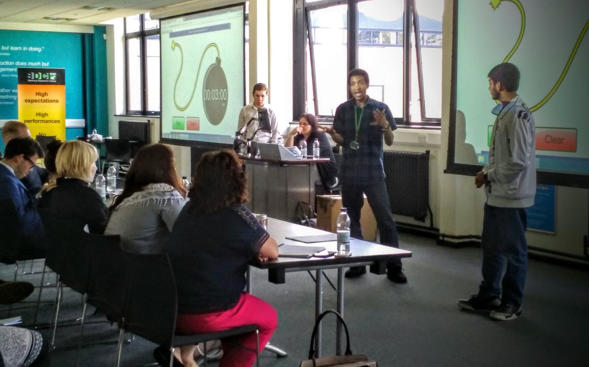 JohnEwensTechie's tweet photo. #techfactor16 enough of #Brexit concentrate on #pitchit @BDC50years  students pitch there ideas - a brighter future https://t.co/W4OJ11coP2