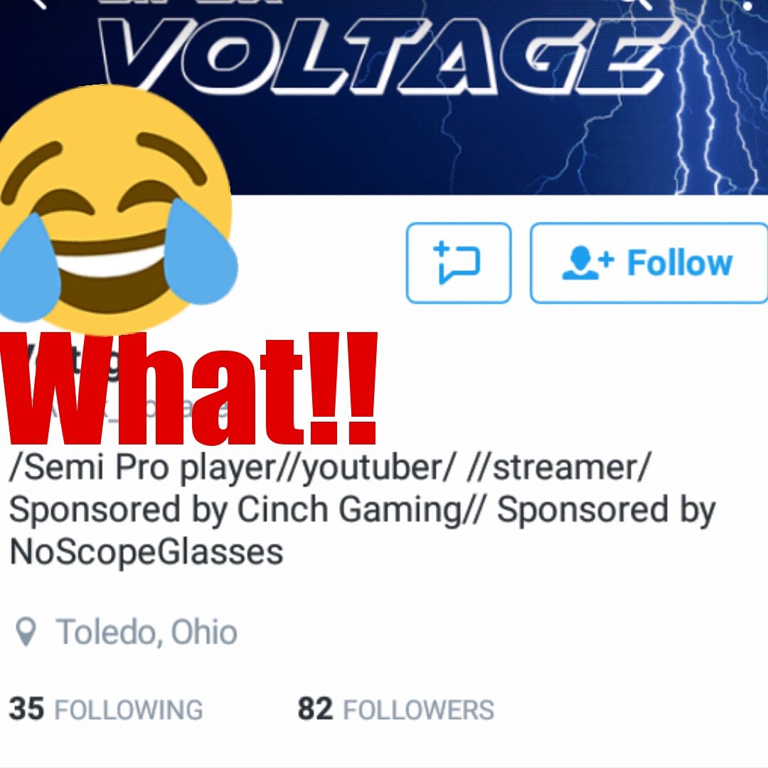 Ryrtro's tweet photo. Thanks for blocking me 😂😂 @Apex_Voltage  idk if you know but I could still tweet at you lol https://t.co/y0gIELVrna