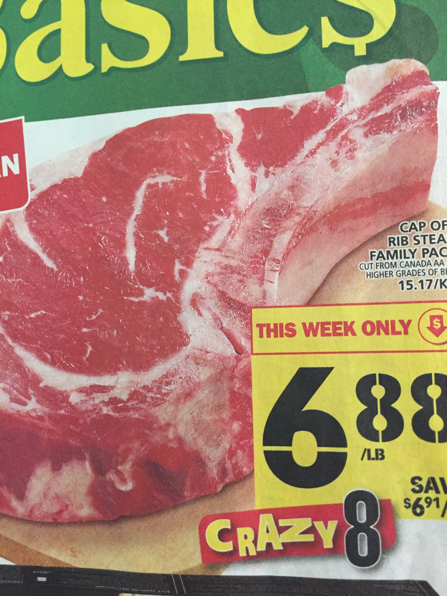 KenSchaus's tweet photo. No wonder beef isn't moving well
Cattle down $900/hd from a year ago and beef prices like this
As high as a yr ago https://t.co/h79BM4UyVP