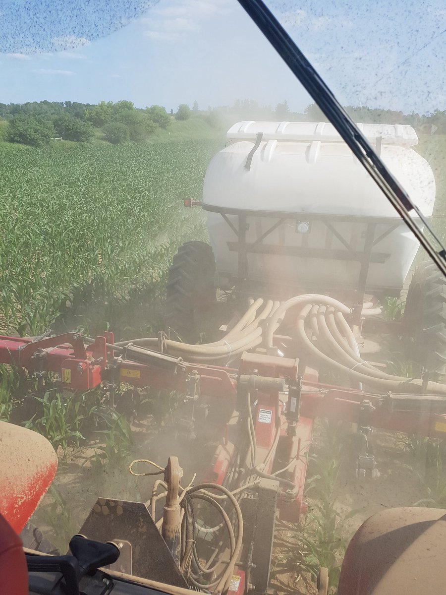 Working with #Kongskilde on testing a protype #dry fertilizer #sidedress unit.