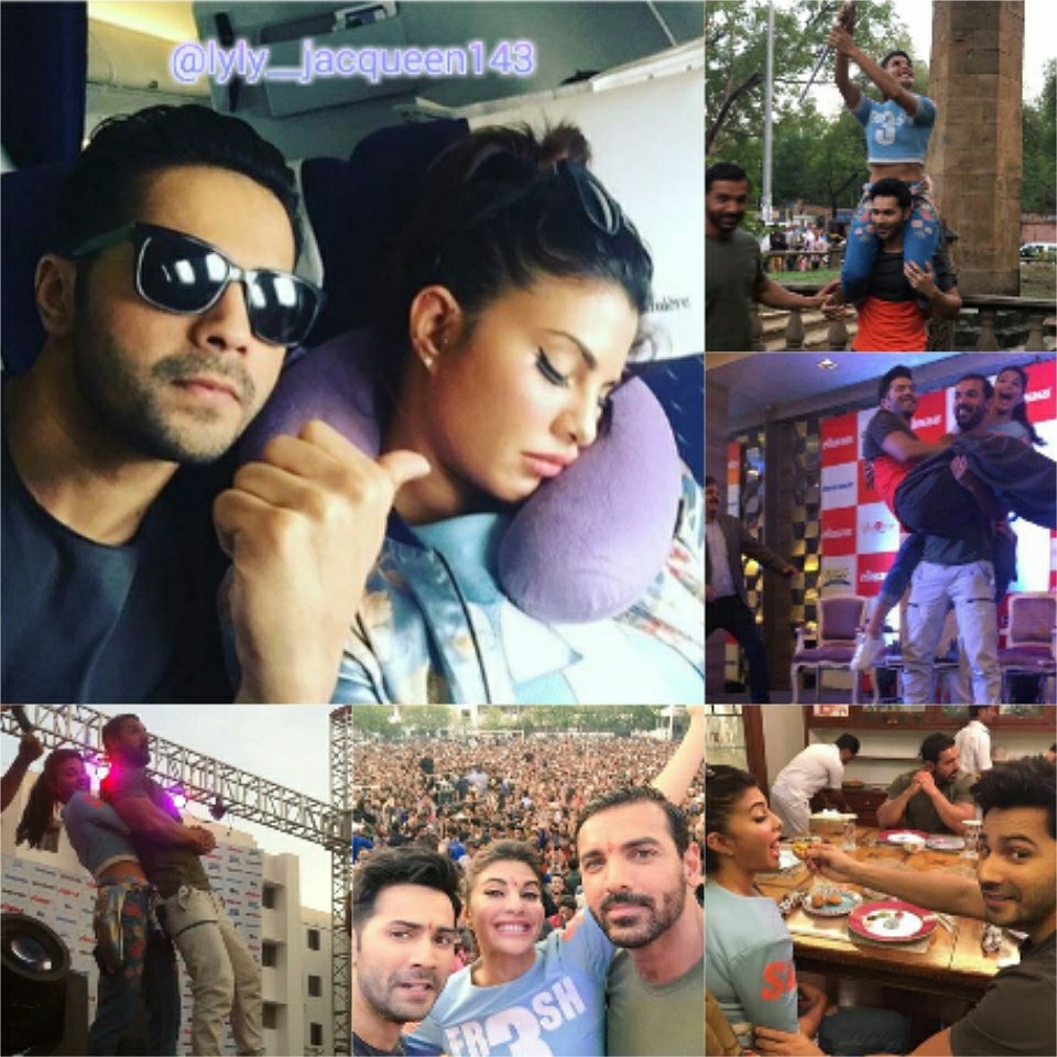 lylyjacqueen143's tweet photo. Beautiful 3 representatives to promote their film dishoom But the most beautiful dual@Asli_Jacqueline and@Varun_dvn https://t.co/jJO3mdi8JZ