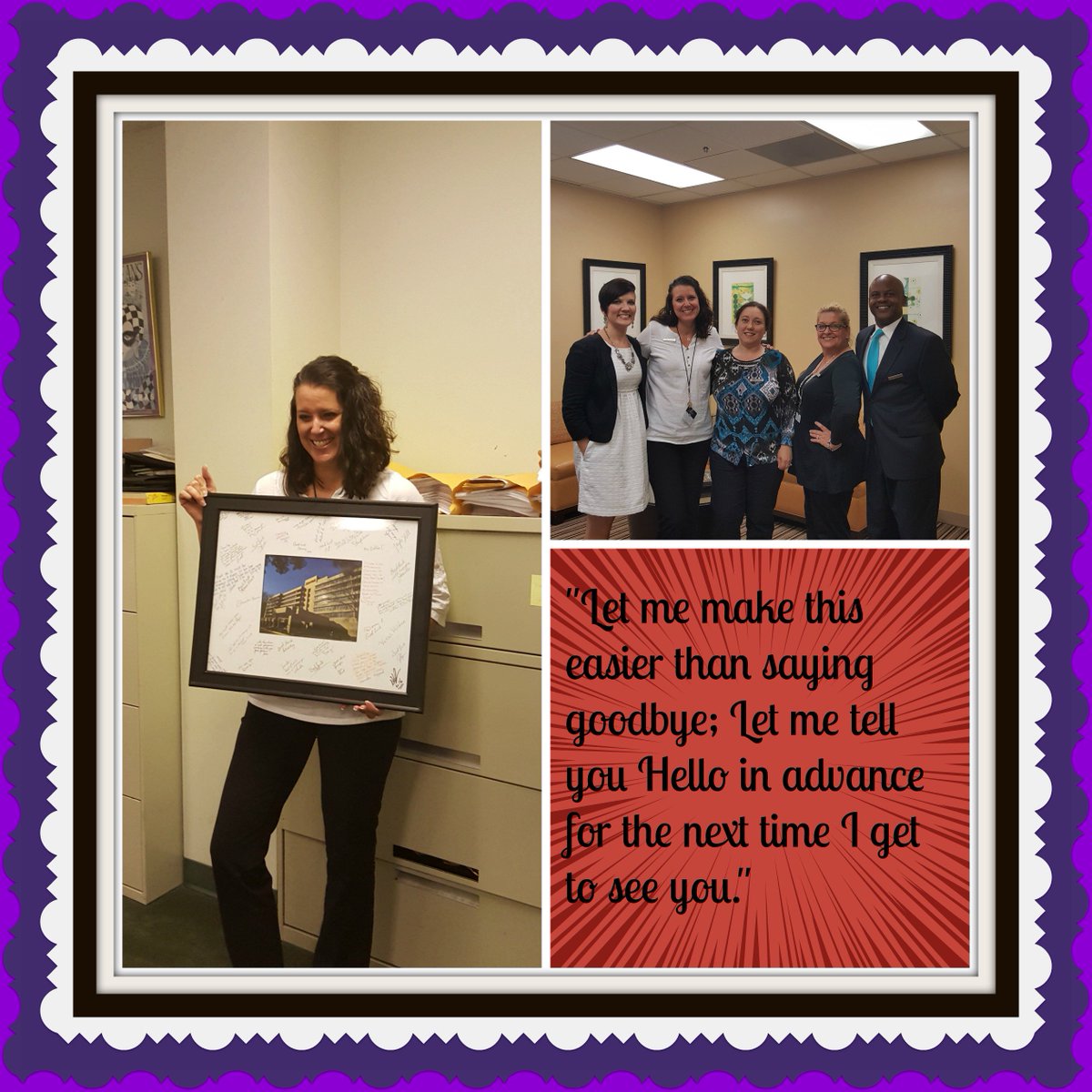 HSVMarriott's tweet photo. It's not goodbye....it's "see ya later!" We're going to miss you, Jennifer! Best Wishes sweet lady! #DOSLove #JTerry https://t.co/jhaCvvM7eZ
