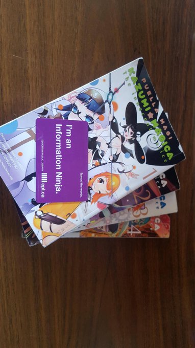 Got my library card, free manga for life!  :D https://t.co/RRBsFqBOsg