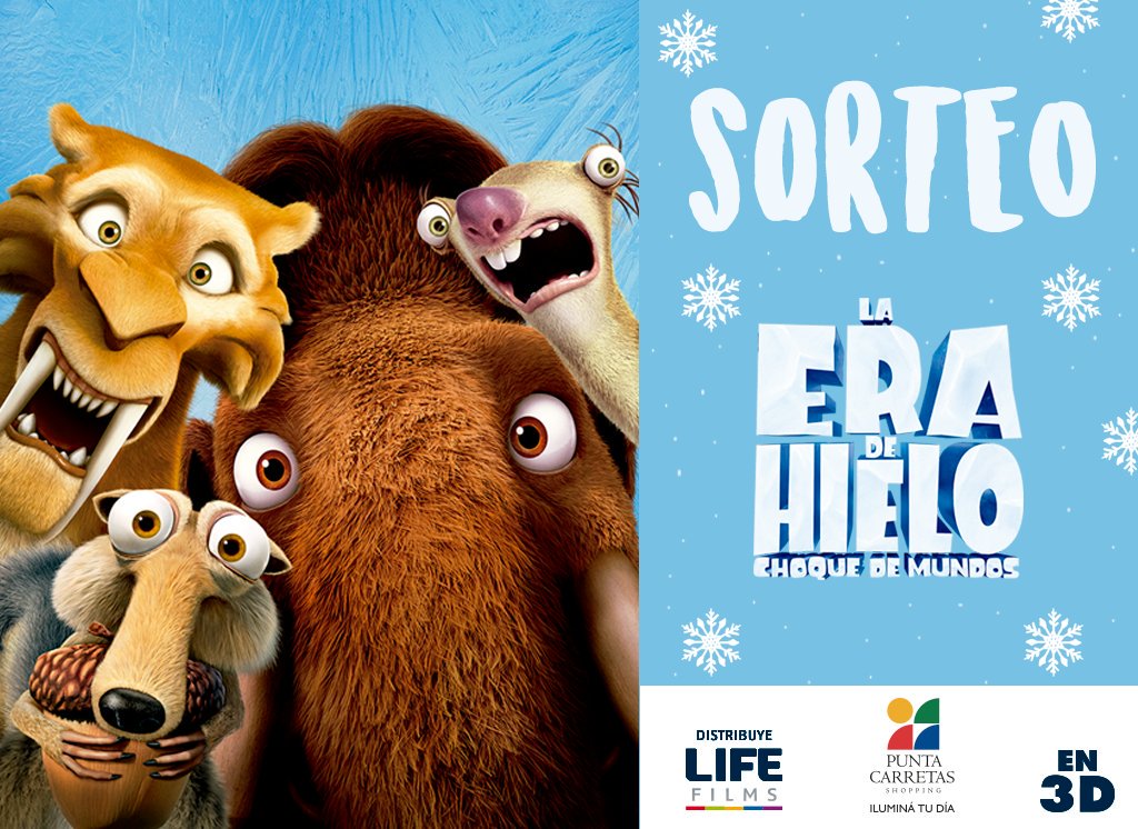 PuntaCarretas's tweet photo. ¡Reabre @lifecinemasuy! Dale RT y participá por divertidos premios de "La Era del Hielo"! https://t.co/xV5D2Gyv3j