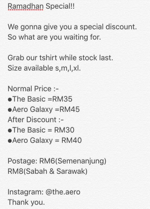 TheAero17's tweet image. Hye guys 🙌 Grab it now. Ready Stock 💪 #thebasic &amp;amp; #aerogalaxy @tempatanfest