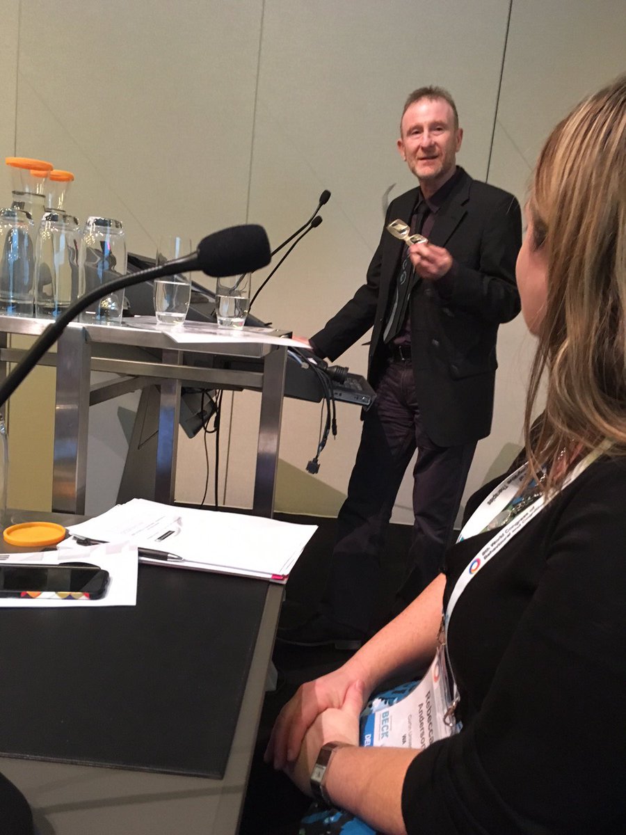 amyfinlayjones's tweet photo. Ron Rapee @MacquarieUniCEH the brilliant discussant for our #icbt for youth #OCD symposium #wcbct2016 @OCDNotMe https://t.co/Q9l5v8EHKG