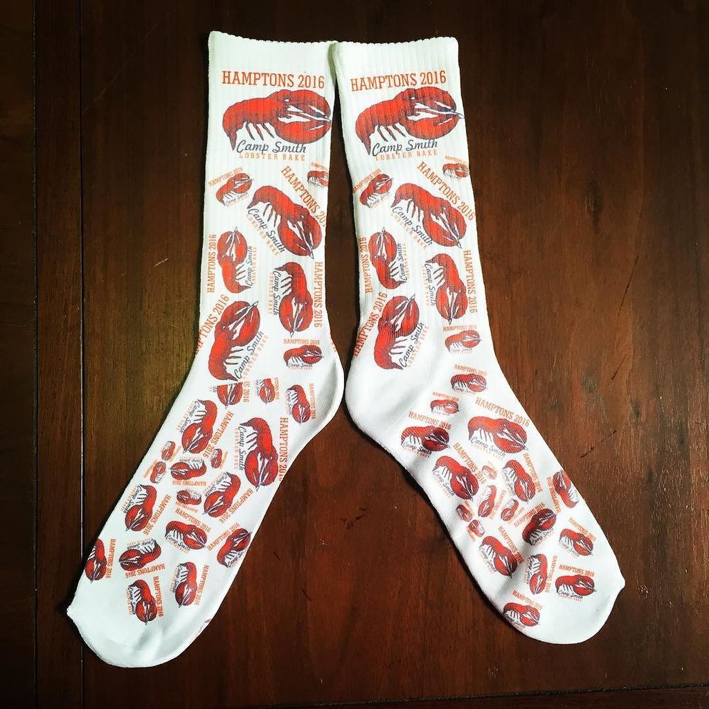 CustomSock's tweet photo. We made some cool dye-sublimation prints with lobsters all over! We can get higher resolut… https://t.co/cKRonbzakh https://t.co/FLmEkofENl