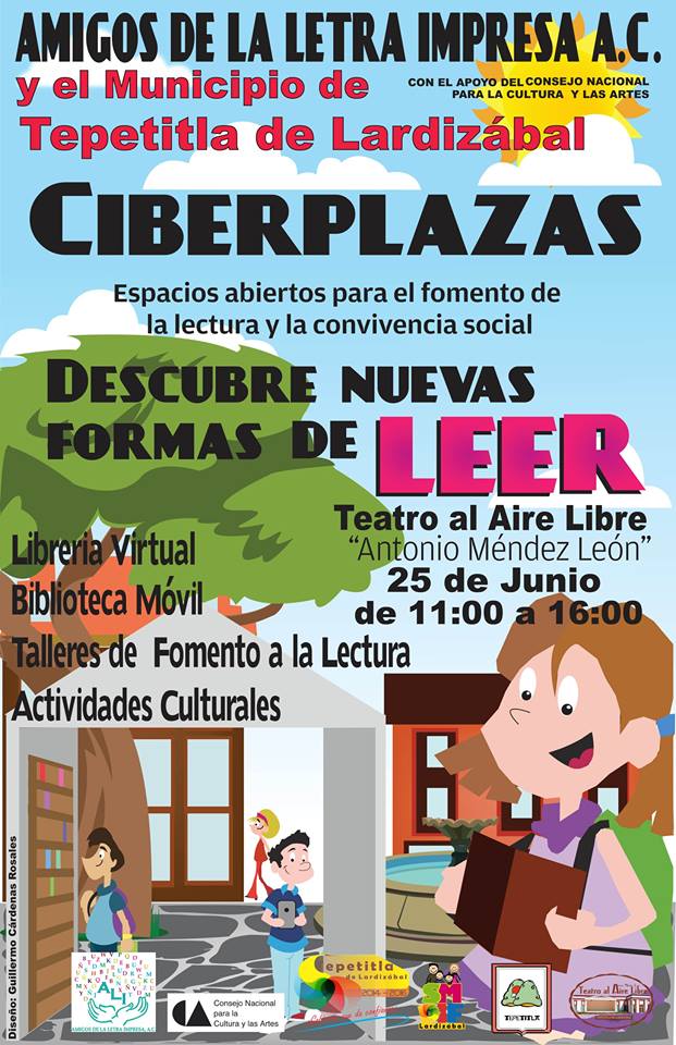 Centro_ALIAC's tweet photo. Este 25JUN, #CIBERPlaza proyecto hermano del #CCALIAC, estará en Tepetitla de Lardizábal, Tlaxcala. #EntradaLibre https://t.co/Y9JnePwCkh