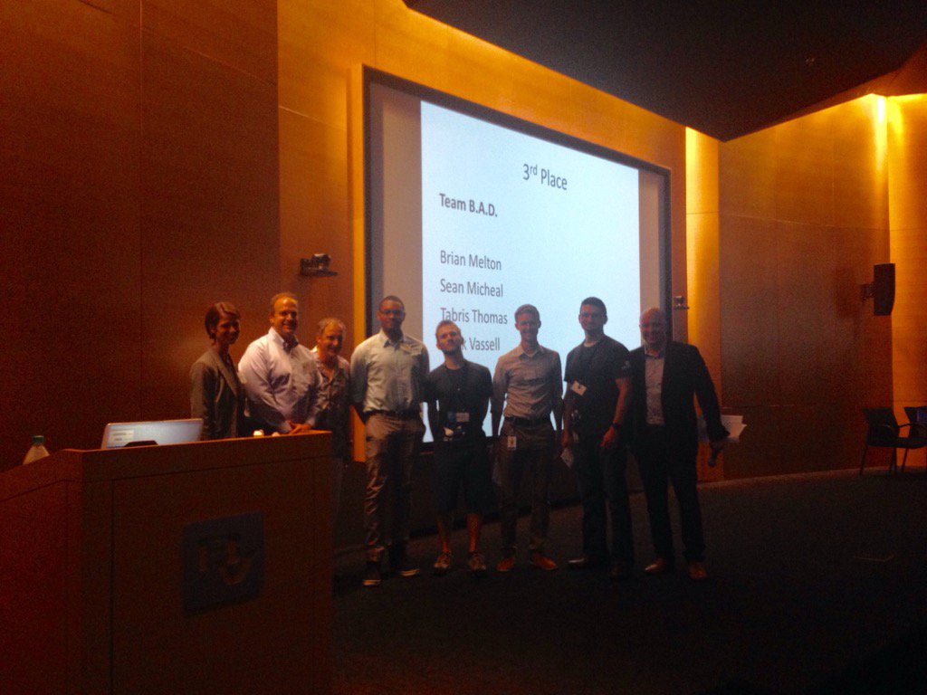 Black_Veatch's tweet photo. 3rd place winners of the 2016 Hackathon! #BVHack https://t.co/9rhFuhKDj5