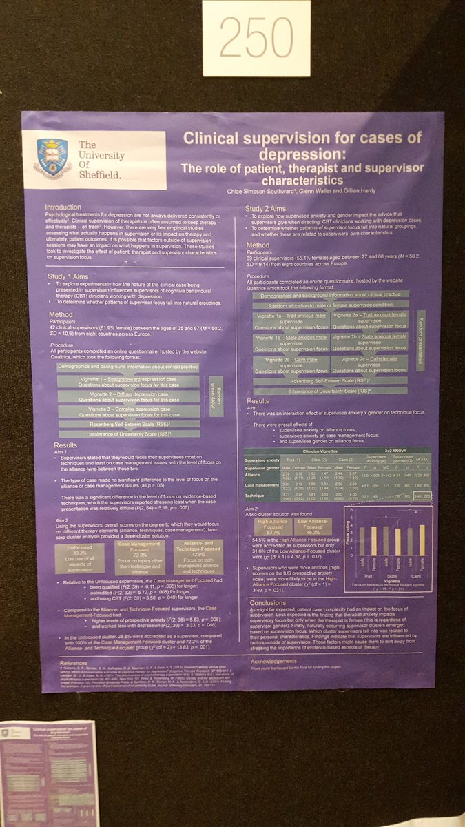 ChloeSimpson01's tweet image. Posters are up! Looking forward to presenting on clinical supervision over lunch #wcbct2016